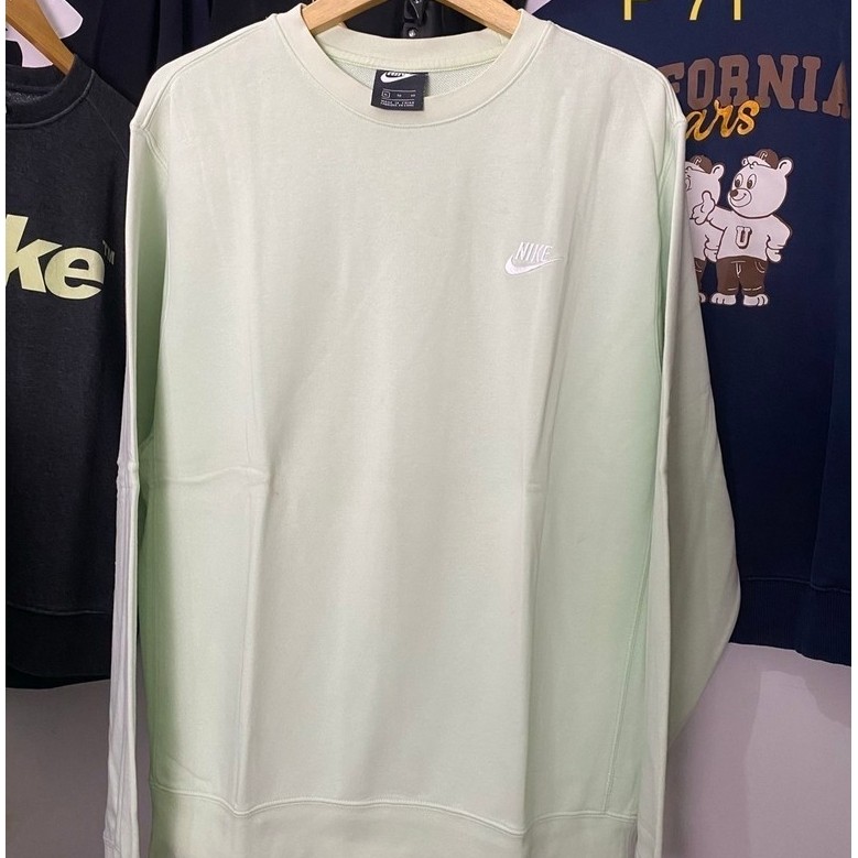 (71x59cm tanpa ditarik) CN crewneck sweater sweatshirt Nike bordir warna hijau sage