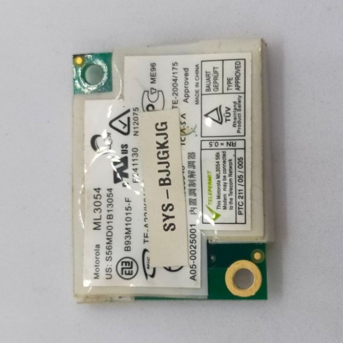 card WiFi laptop Axioo M54SE