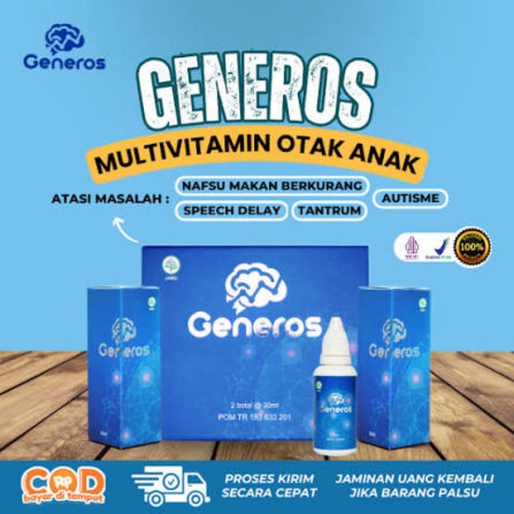 Multivitamin Anak Generos 1 Box - Bahan Alami, Aman untuk Anak, Membantu Perkembangan Otak