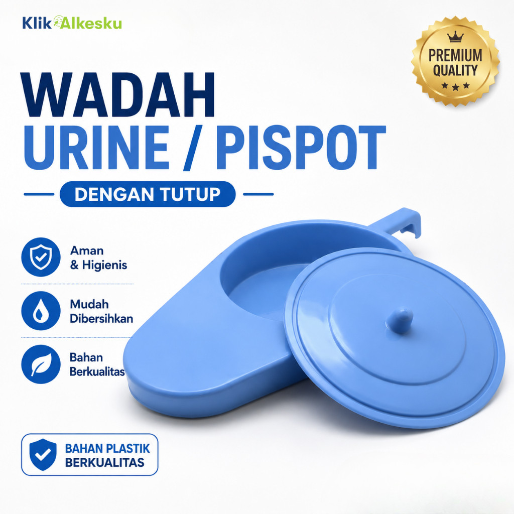 Pispot Stikpan Pasien Lansia| Bedpan Bertutup | Pispot Pasien Lansia BAB/BAK BAYMED