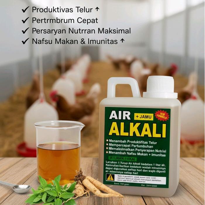 PAKET 8 PCS AIR ALKALI JAMU TERNAK SEHAT 500GRAM