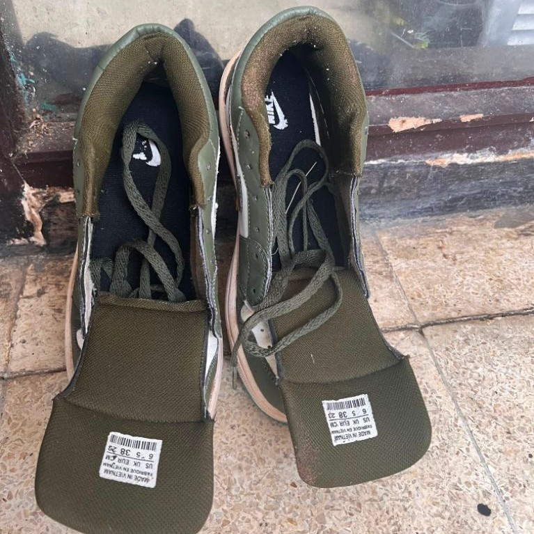 Nike Air Jordan 1 Low berwarna hijau second KW
