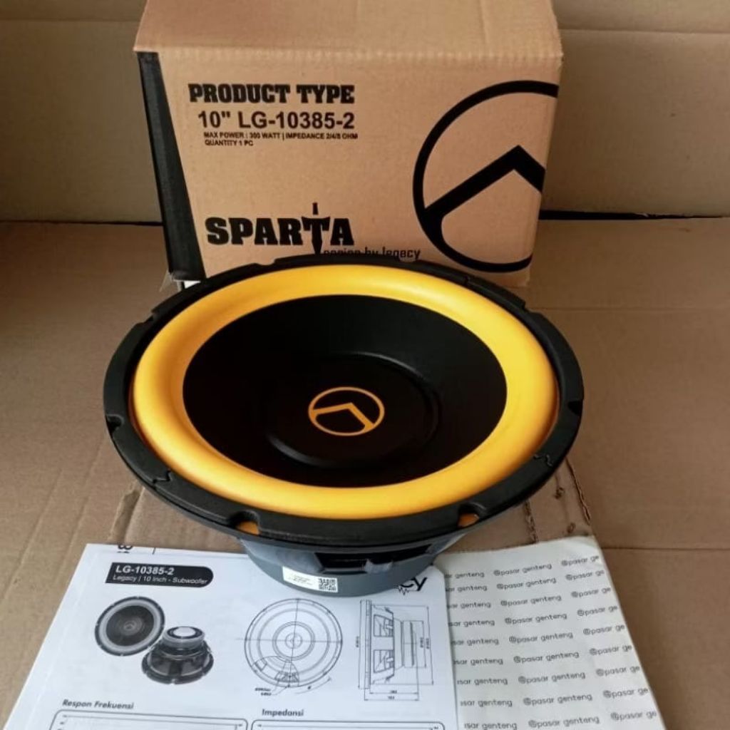 Speaker Subwoofer Legacy Sparta 10 Inch - Daya 300 Watt, Frekuensi 35 Hz - 5 KHz, SPL 89 dB