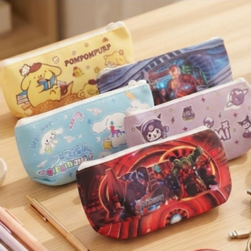 Grosir 12 Pcs Tepak Pensil Anak - Tepak Pensil Anak Karakter Printing