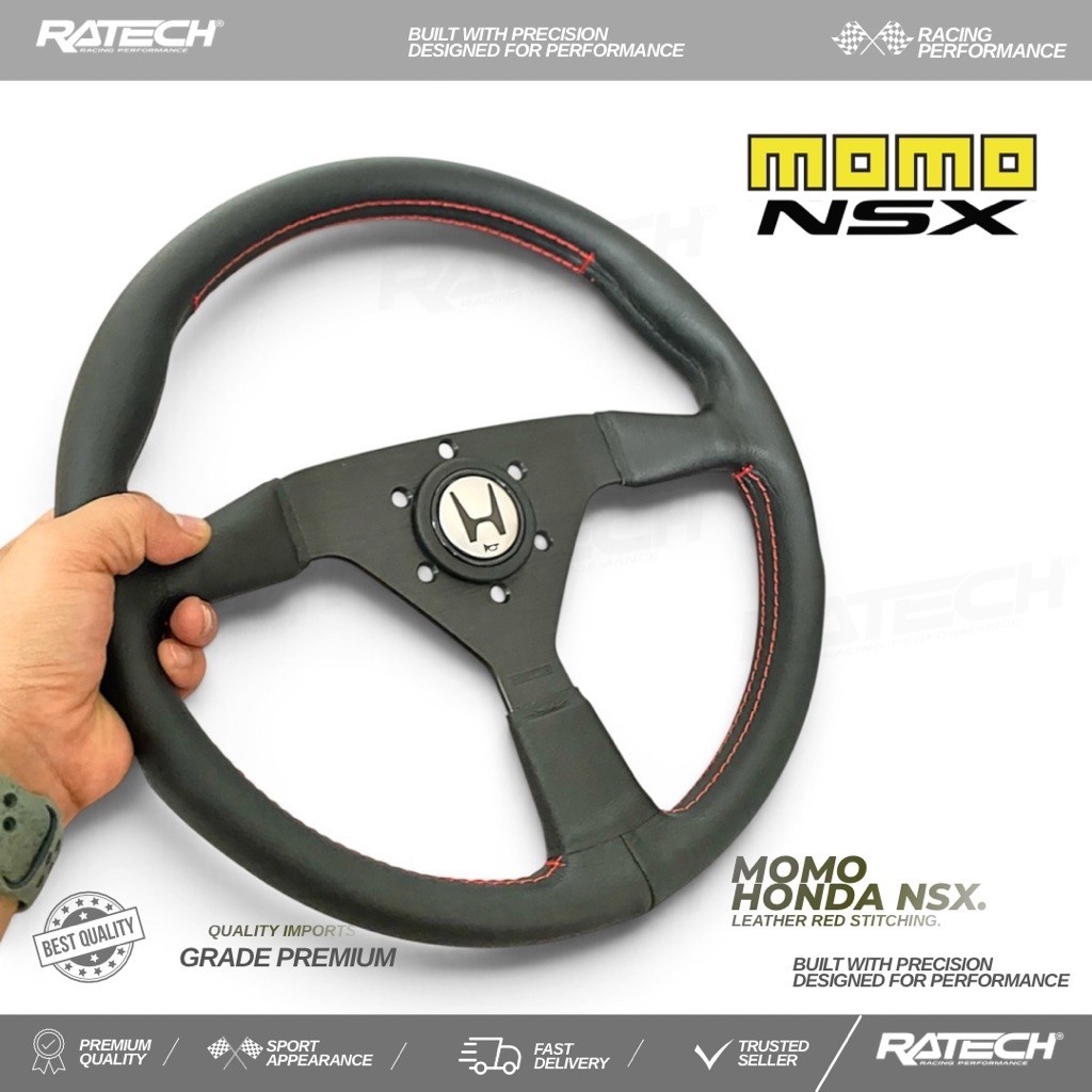 MOMO HONDA NSX LEATHER RED GRADE ORI 1:1 | MOMO NSX STEERING WHEEL LEATHER | JDM HONDA NSX STEERING 