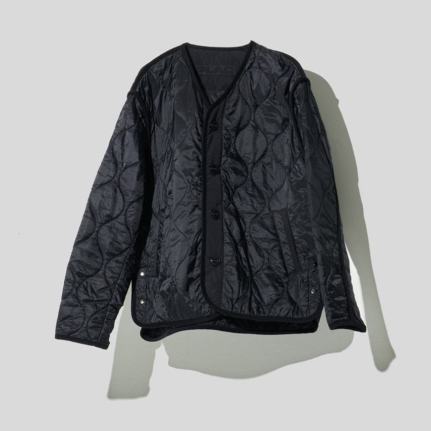 Plac Quilted Japanese Black Solid Jacket size M Boxy