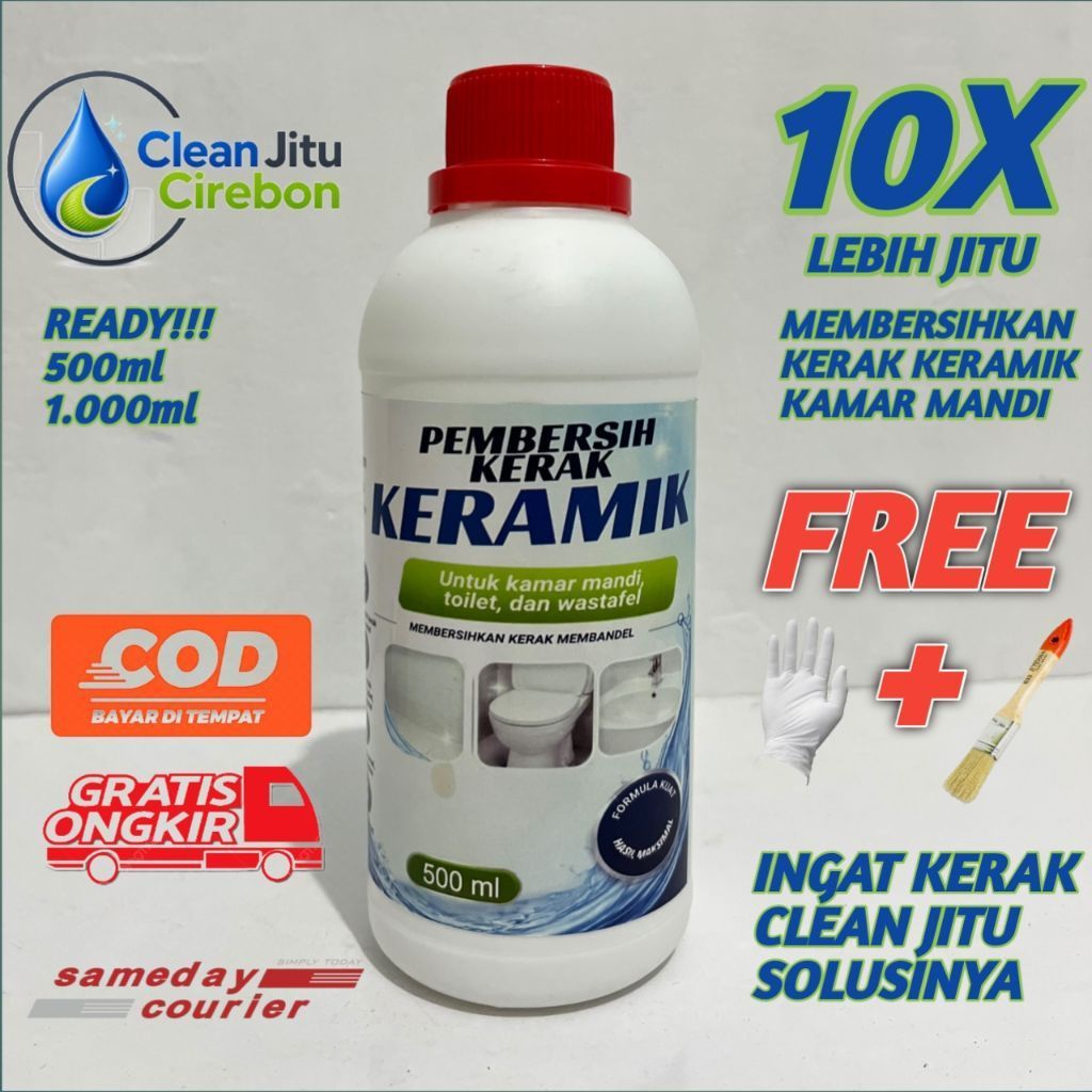 Pembersih Kamar Mandi CLEAN JITU 500 ml pembersih kerak kemarik kamar mandi/tolilet CLEAN JITU