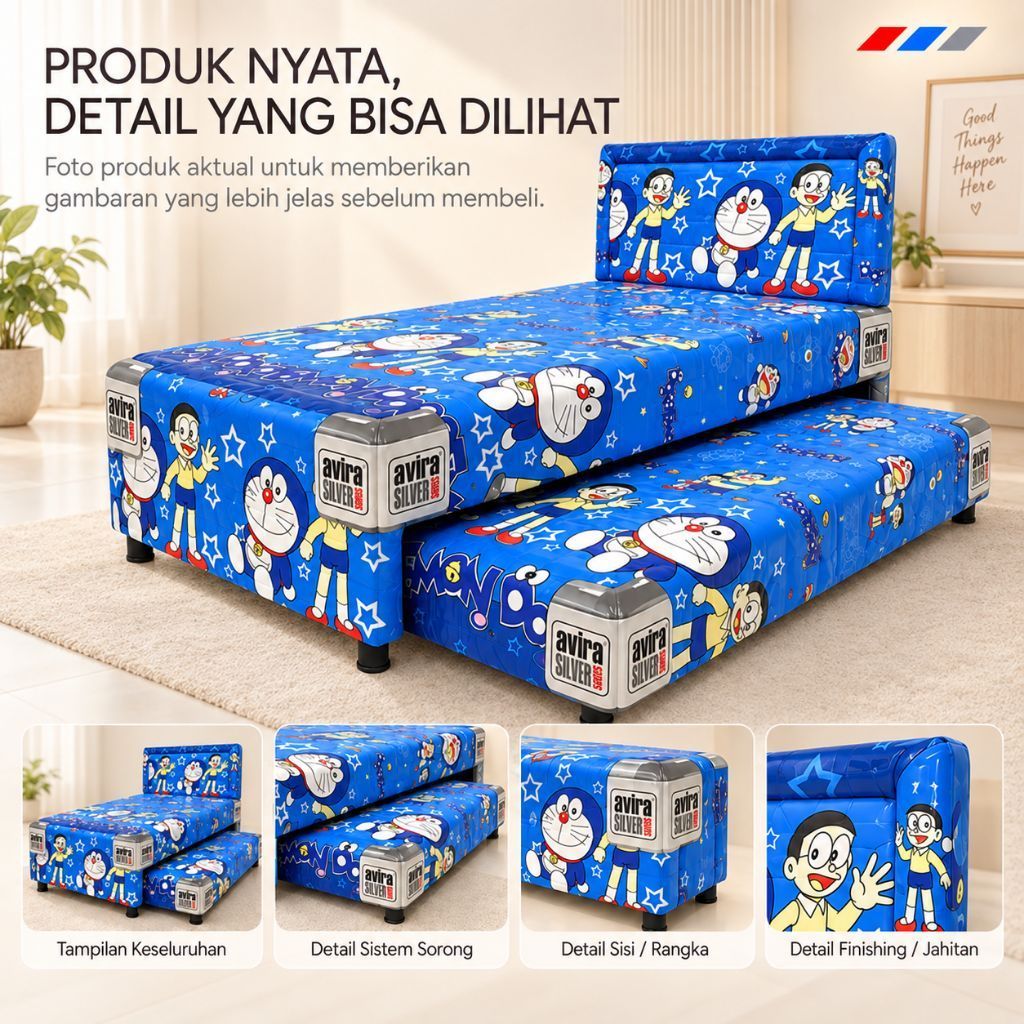 Kasur Sorong Karakter Spring Bed 2in1 Termurah Kasur Anak Minimalis Murah Bandung Bogor Subang Purwa