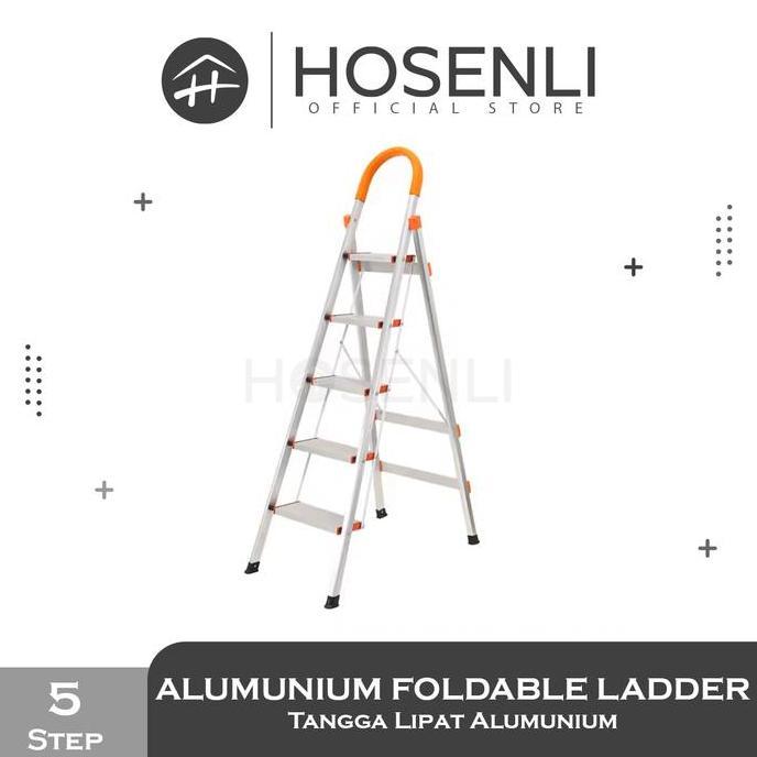 Hosenli Alumunium Foldable Ladder Tangga Lipat Alumunium - 5 Step