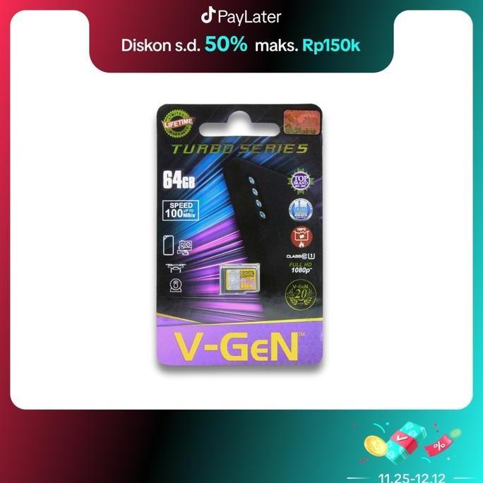 V-Gen MicroSD Turbo Series 64GB Class 10 - V-Gen Micro SD Original