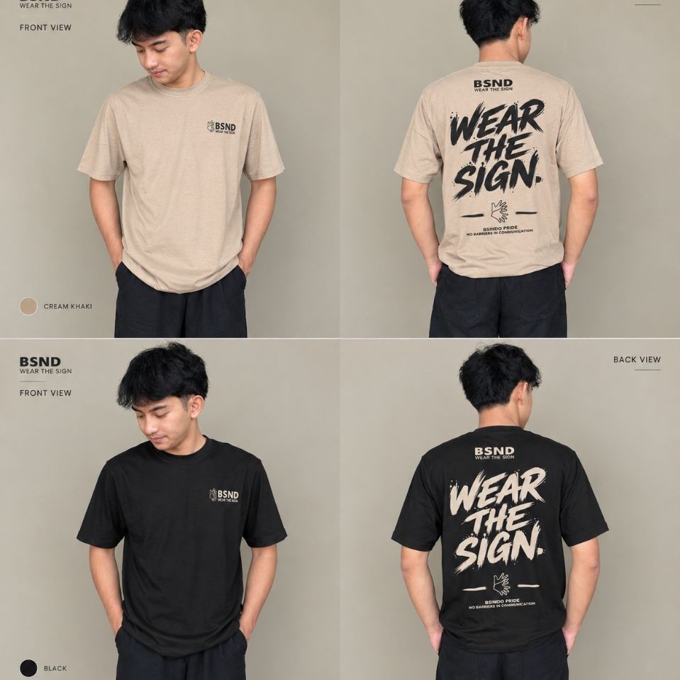 Kaos Bisindo BSND Wear The Sign Bahan Cotton Bamboo Premium