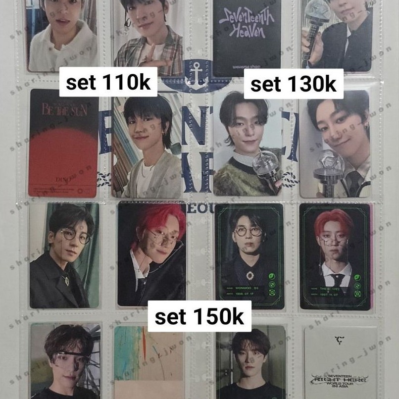 (ready stock) photocard caratzone caratland membership kit wonwoo the8 mingyu dino pc svt