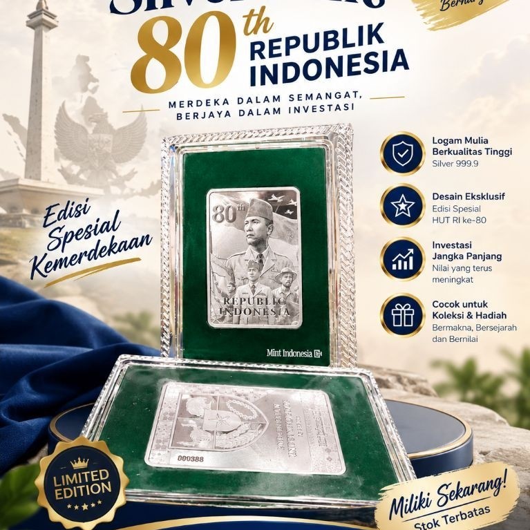 silver batangan RI 80th 1oz