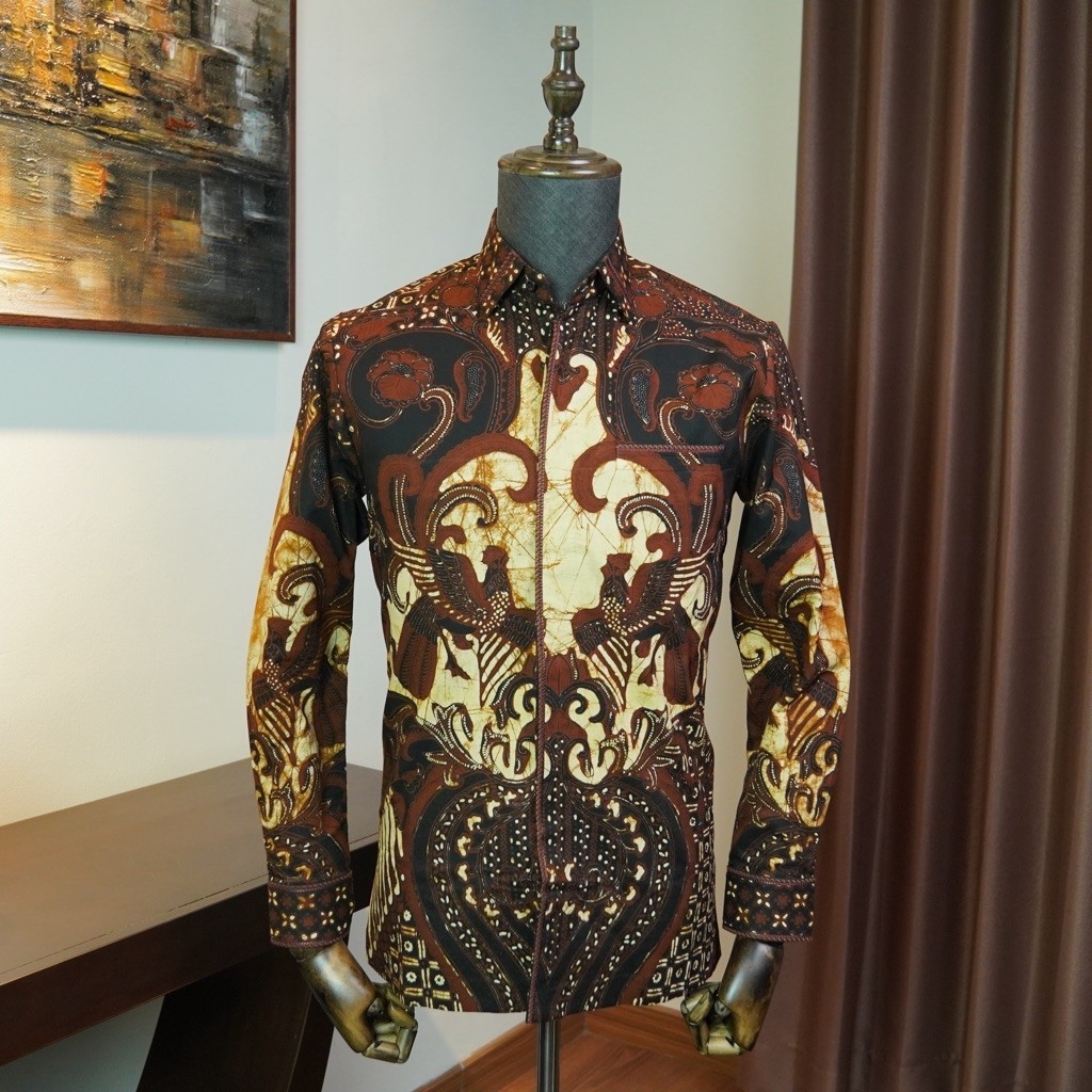 Garda - RENDY BATIK | Kemeja Batik Pria Katun Sogan Tulis Lengan Panjang Exclusive Elegan Formal