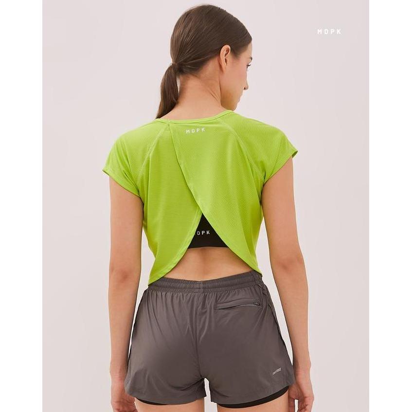 Mdpk - Halo Back Top Pakaian Olahraga Wanita Outer Olahraga Crop T-Shirt Dryforce Technology Anti-Ba