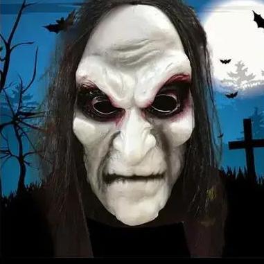 PREMIUM Topeng Hantu Rambut Panjang Warna Hitam-Topeng-Hantu