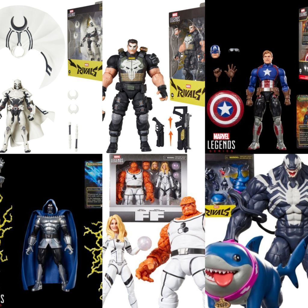 Hasbro Marvel Legends Rivals Moon Knight & Punisher & Capt America & Dr. Doom & Thing, Invisible Wom