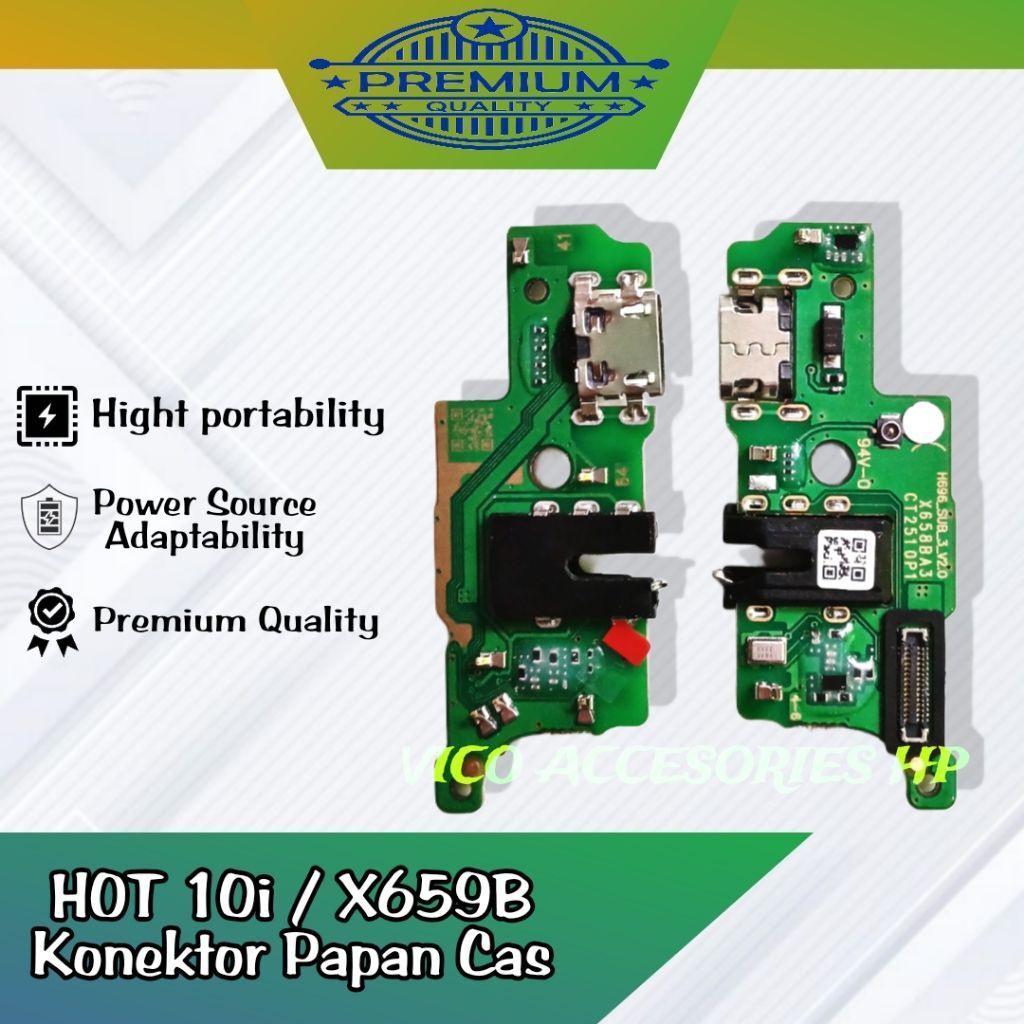 FLEXIBLE CHARGER INFINIX HOT 10i / X659B Konektor Papan Cas