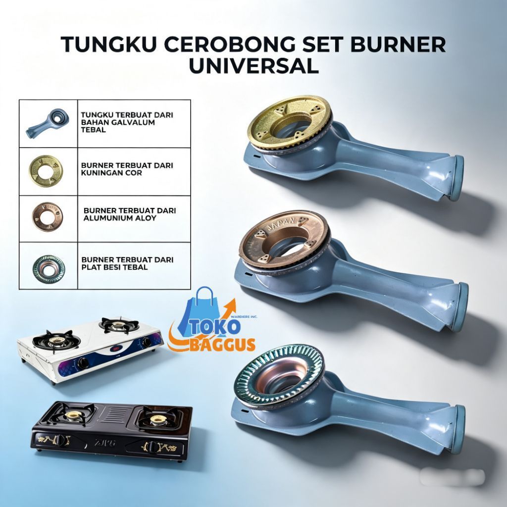 TUNGKU TEBAL KOMPOR UMUM / CORONG SET BURNER KOMPOR CINOAN MERK NIKITA MAYO SANEX MAYO RAYS OMICO