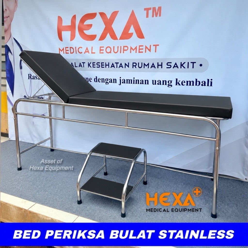 Meja Periksa BULAT STAINLESS STEEL Bed Periksa, Bed UKS Stainless Steel