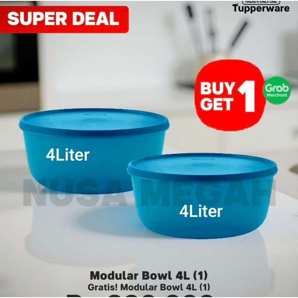 Modular  Bowl 4 Liter  Buy1 Get 1 Tupperware Mangkuk Jumbo bowl