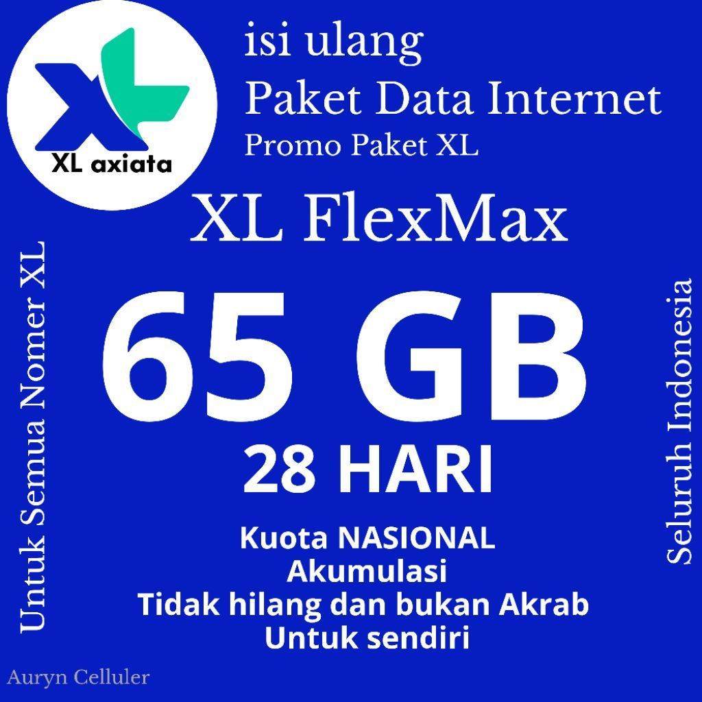 XL 65 Gb full utama PAKET INTERNET KUOTA