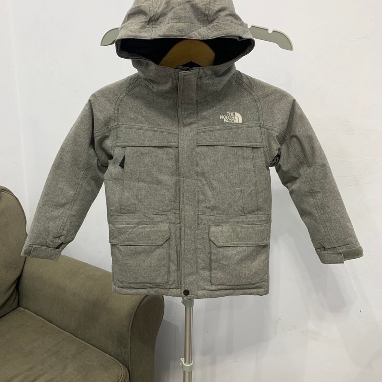 7Y TNF The North Face grey Jaket winter bulu angsa anak goose down jacket kids