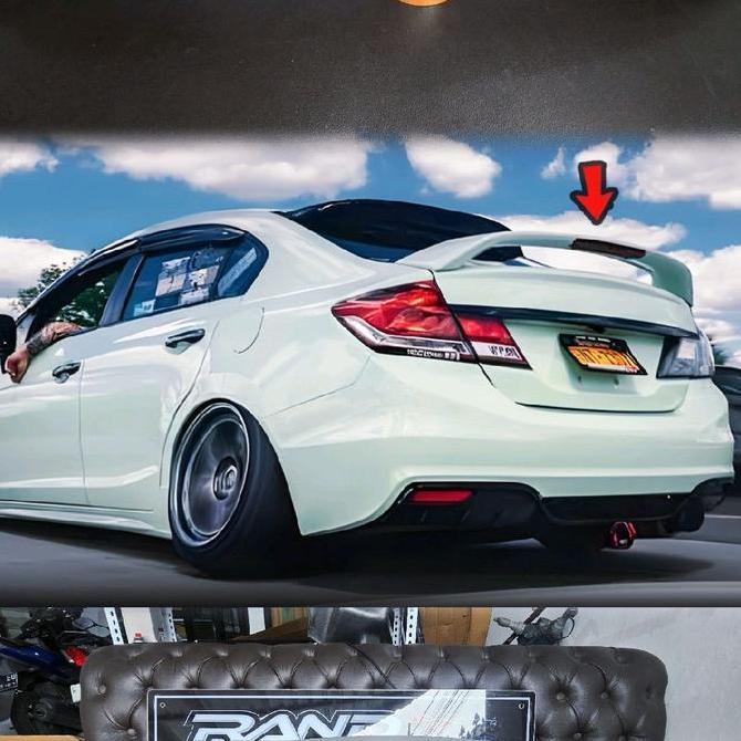 Spoiler Civic FB light Led Plastik ABS Taiwan