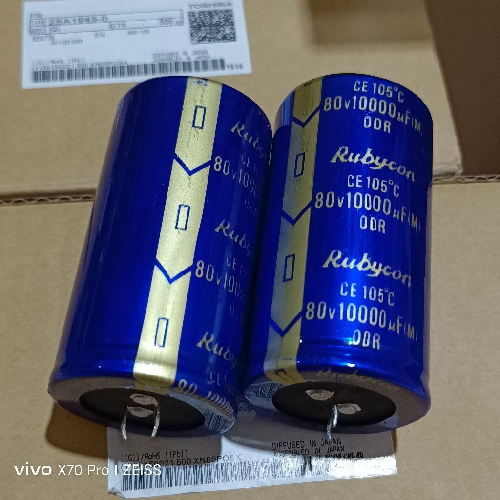 Elco Rubycon 10000uf 80v Biru Original