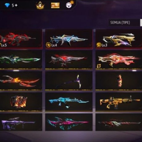 Fitur Lengkap, Akun Sultan Free Fire Terbaru