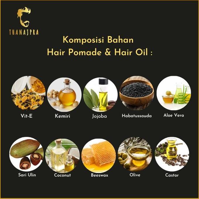 Pomade Oil Based Najpra Menghitamkan Rambut dan Mengurangi Rontok