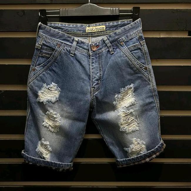 Celana Jeans Pendek Pria Ntf  Skinny Distro Denim