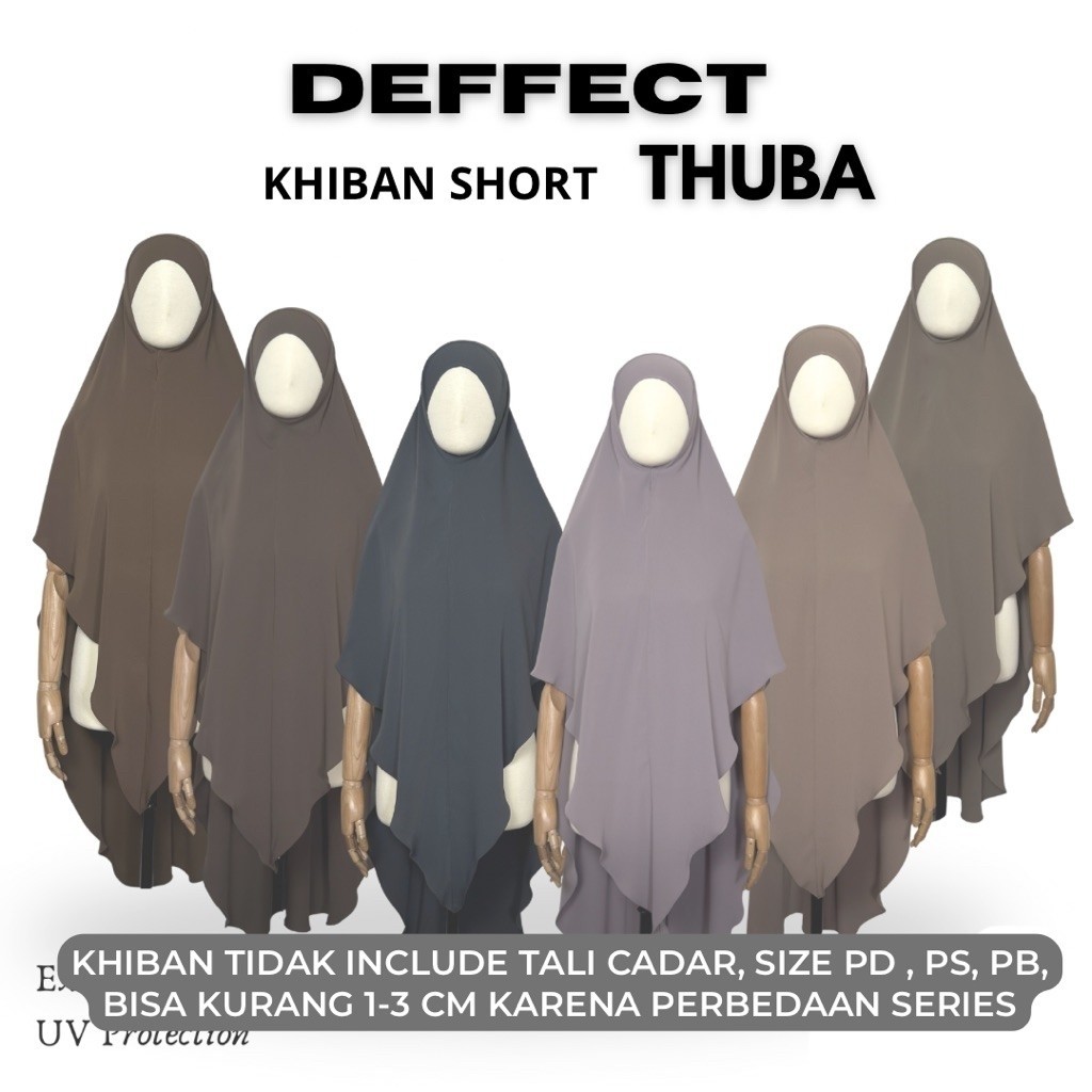 Bonavista -  DEFFECT Khiban Thuba SHORT (NO CADAR)  Deffect khiban bahan Thuba Anti Uv By Sultan