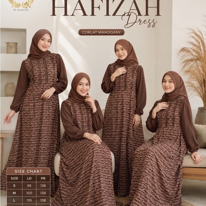 HAFIZAH Dress - Gamis Rayon motif - GAMIS HM mode