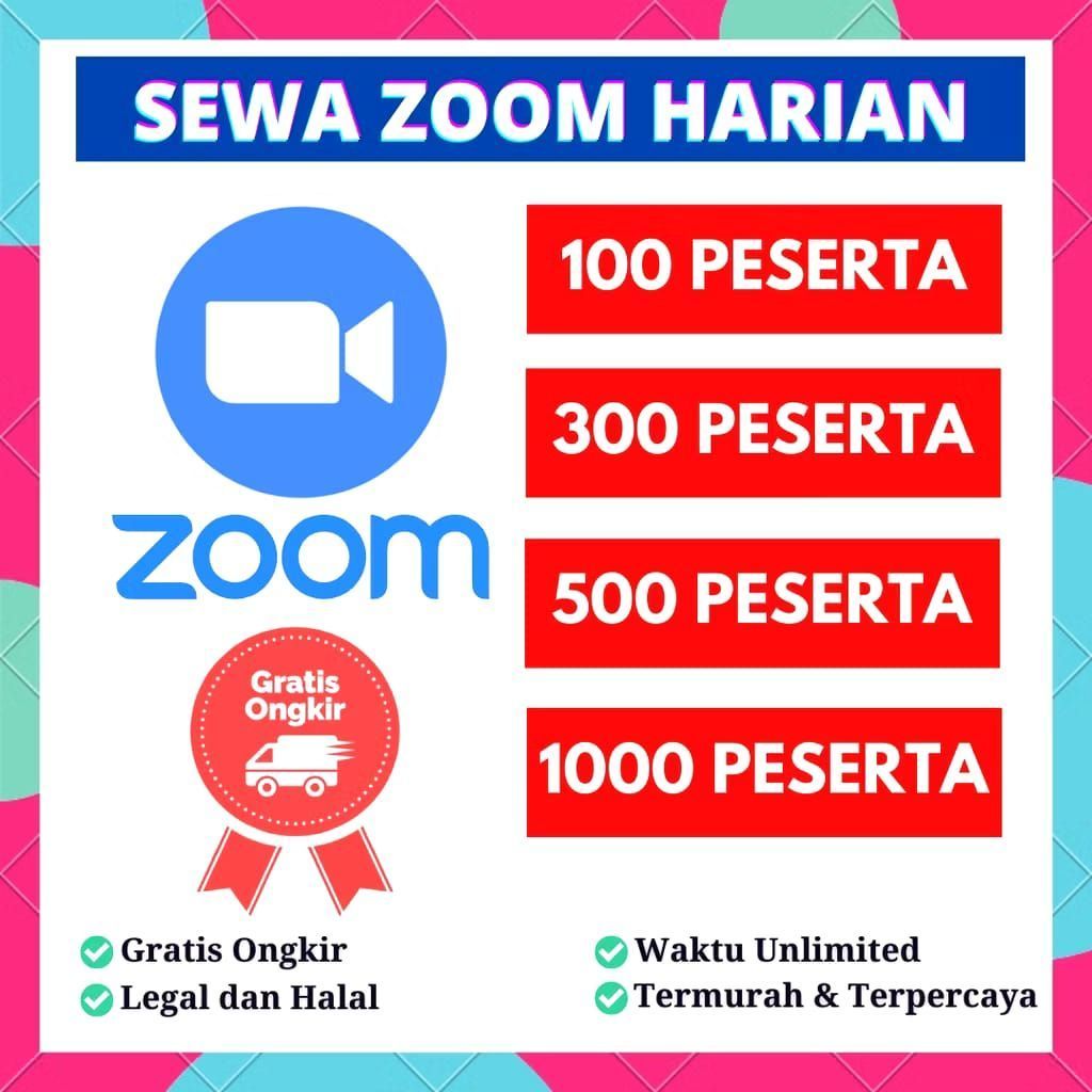 Sewa Zoom Harian 100 300 500 1000 Peserta Gratis Ongkir Waktu Unlimited