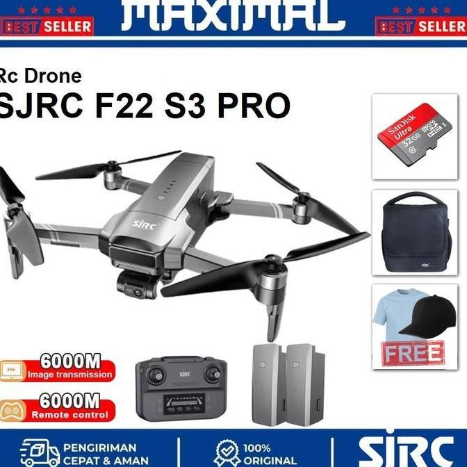 Drone SJRC F11S 4K PRO+ 6KM GPS 2Axis Gimbal 4K Kamera Versi Baru Upgrade SJRC F11S 4K PRO 3KM