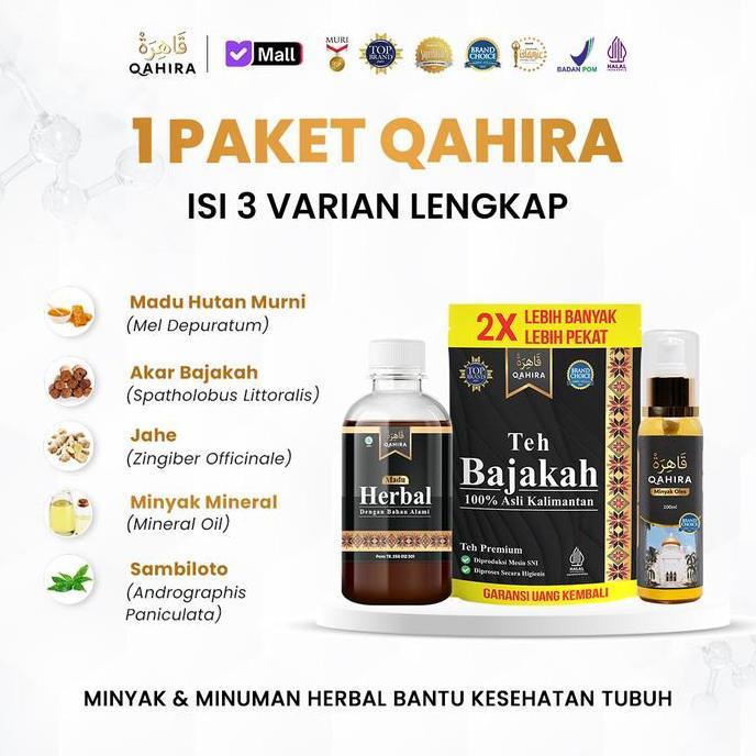 MINYAK BALUR QAHIRA BAJAKAH-MINYAK PIJAT-LINU, PEGAL-PEGAL, LIPOMA, TIROID