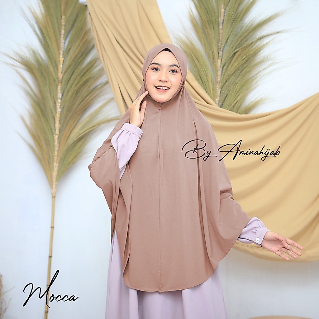 Khimar Bergo Tali Jumbo / Instan Syari Jersey Jilbab Aisyah non pad
