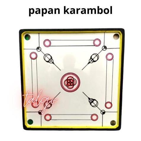 Meja karambol + 1set biji karambol dan bubuk kristal papan karambol