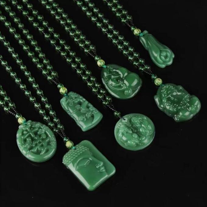 KALUNG LIONTIN GIOK PRIA DAN WANITA MODEL BATU DARI CHINA ASLI