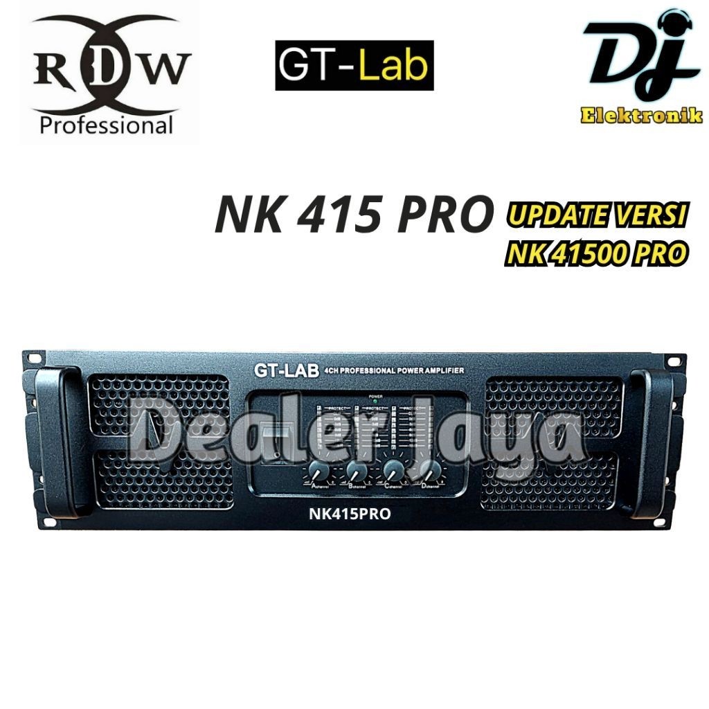 GT Lab NK 415 PRO - Power Amplifier (2 channel) NK 41500 PRO RDW