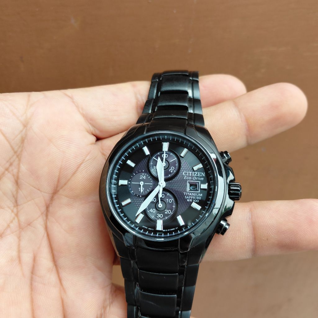 CITIZEN Eco-Drive Titanium Chronograph CA0265-59E Bekas Mulus
