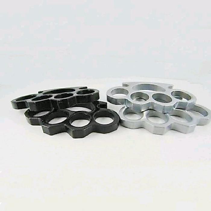 KNUCKLE TINJU BESI TEBAL HITAM ALAT PERTAHANAN DIRI