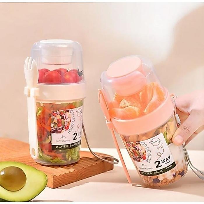 NA -SALAD CUP 2 WAY - TEMPAT SALAD BUAH - TEMPAT SALAD SAYUR - SALAD BOWL - TEMPAT BEKAL BUAH 2