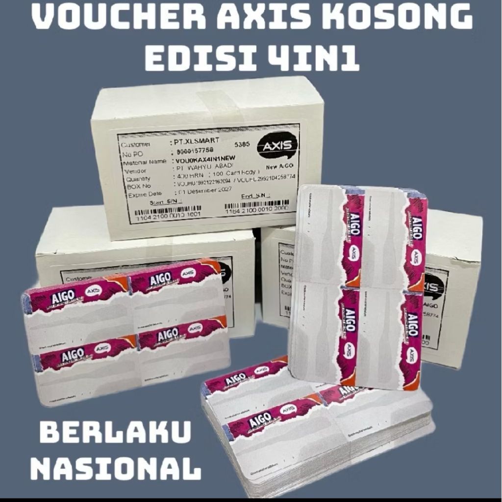 voucher per/pcs Voucher Axis Kosong 1 Box 400 SN