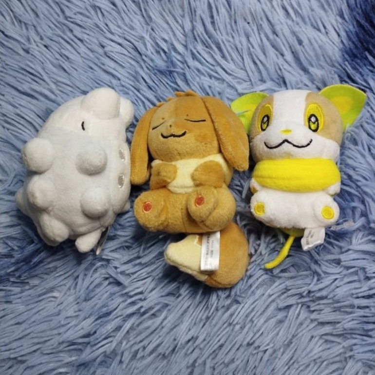 POKEMON CENTER POKEMON PETIT EEVEE YAMPER SNOM POKEMON PLUSH Boneka Pokemon Petit Eevee Yamper Snom 