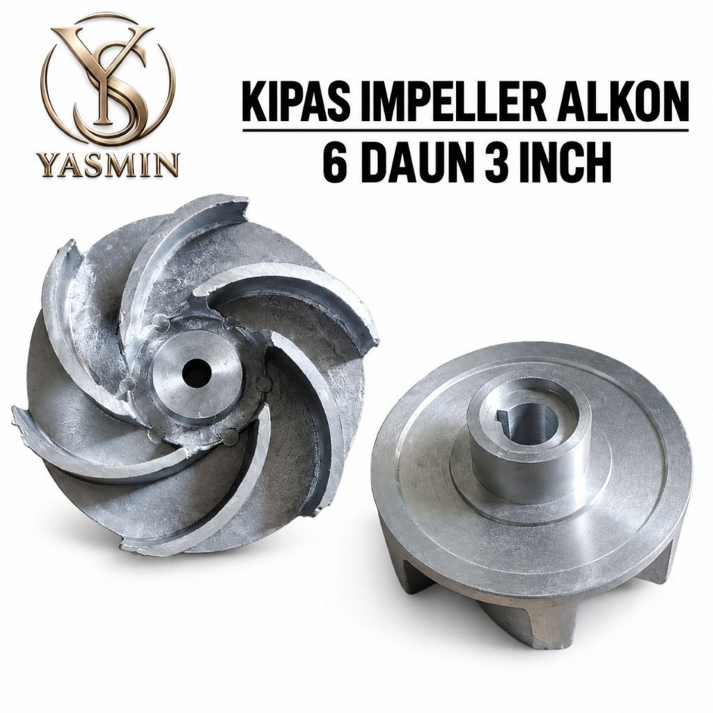 Kipas Impeller Alkon 3 Inch / Wp30, 6 Daun, SNB80 | Bahan Aluminium