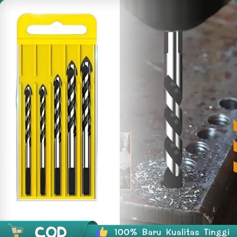 5pcs Mata Bor Granit Mata Bor Untuk Granit Mata Bor Cross Hex