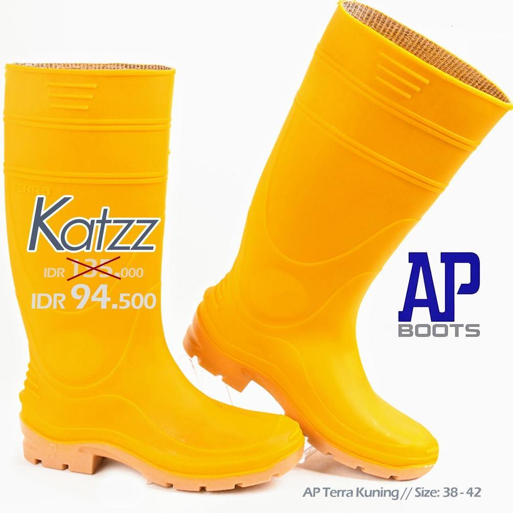 AP Boots Sepatu Boot Kuning Tinggi paling populer untuk Kontruksi Proyek AP BOOTS AP TERRA 1 Kuning