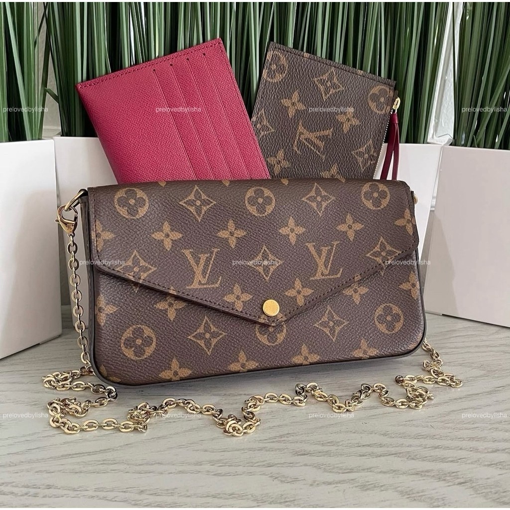 Preloved LV felicie original Preloved LV pochette preloved LV WOC originak preloved LV tas LV second